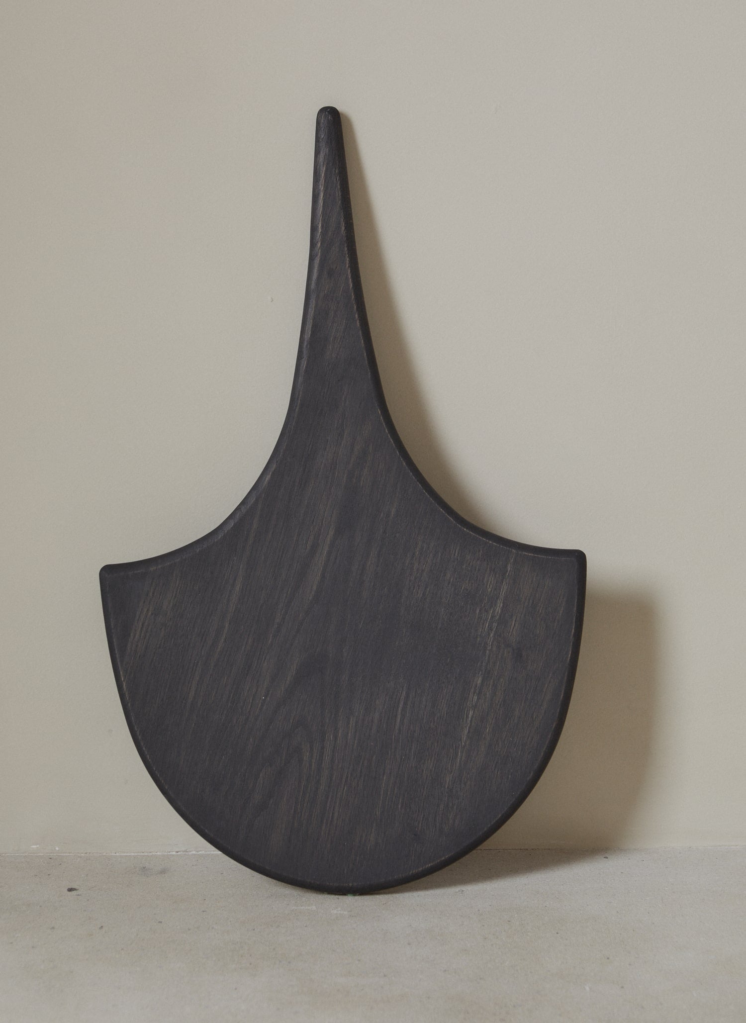 A uniquely sculpted large cutting board elevates kitchenware to art. 
