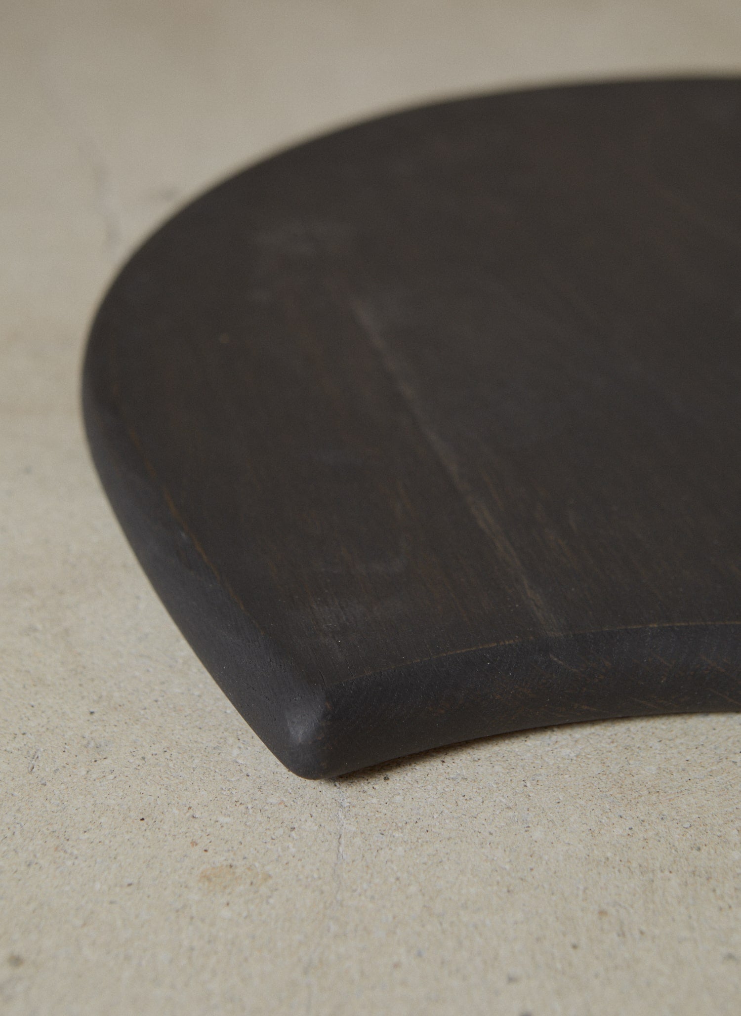 Top view detail of Black Oak Chop Board.