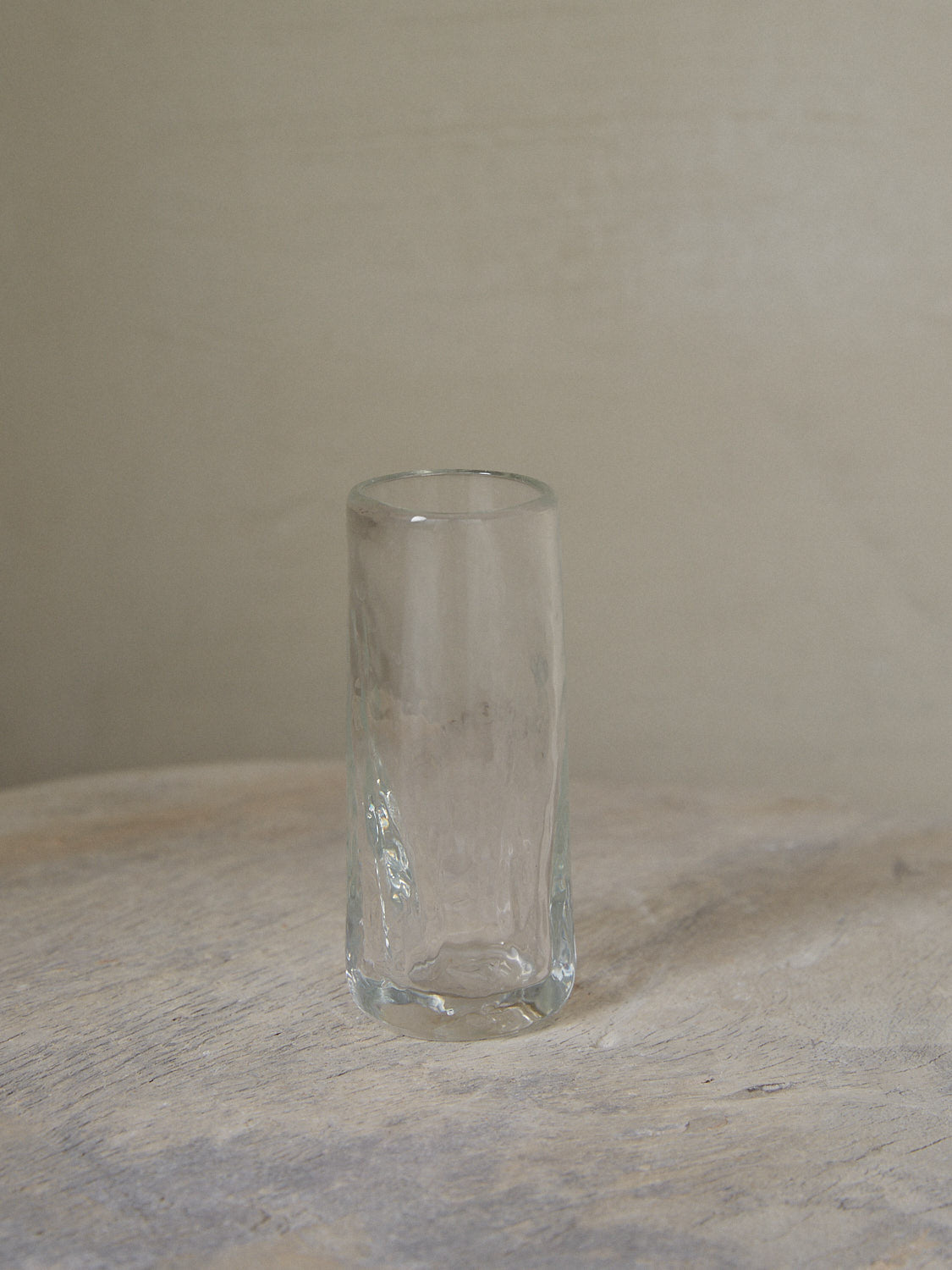 Organic Shot Glass. Tall and slim handblown shot glass designed for entertaining.