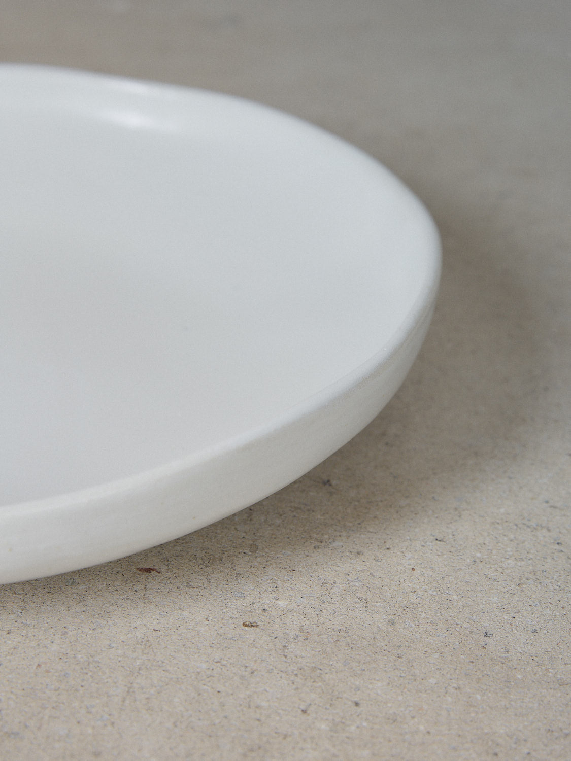 Large Raw Serving Bowl in Ecru. Handmade deep serving bowl perfect for entertaining and everyday use in classic matte white stoneware.