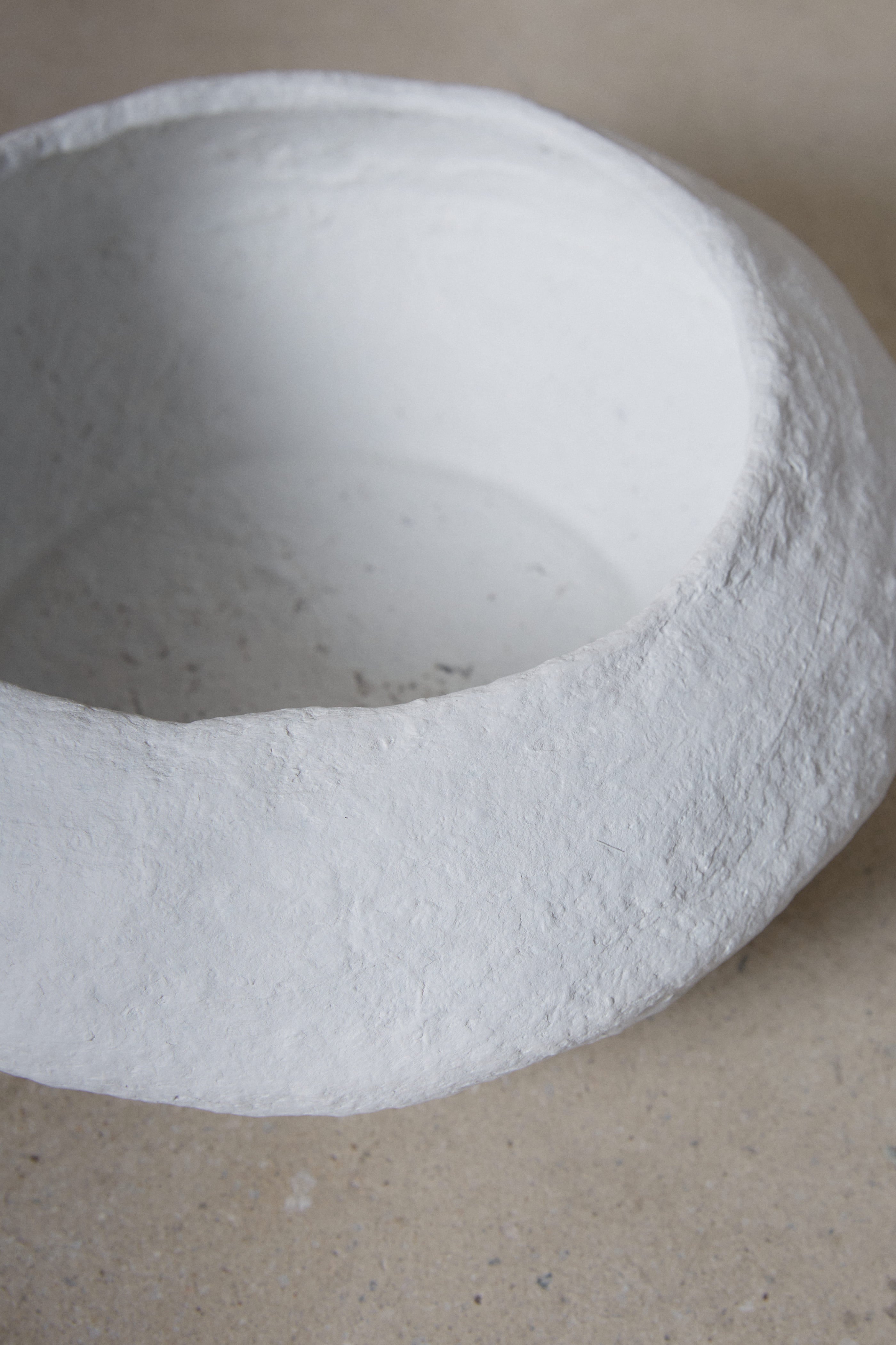 Interior details of the UNFORME Neveau Bowl in white.