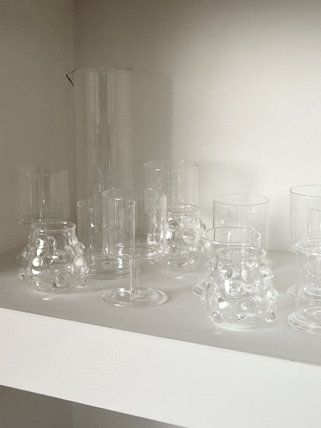 Paris Carafe pictured with the CARRON Paris glassware collections.An elevated choice for everyday living. 
