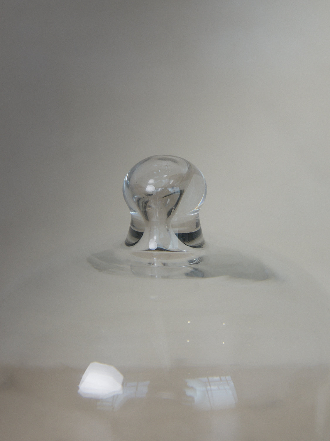 Glass Cloche. Decorative dome shaped glass cloche candle cover designed to protect candle when not in use