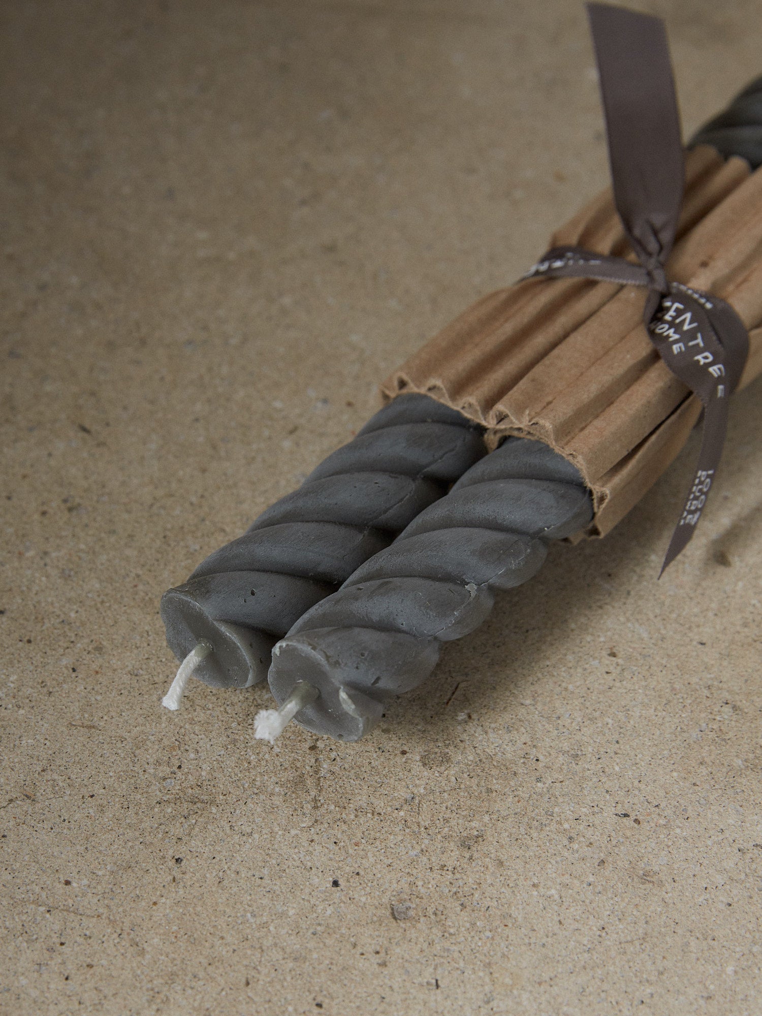 Antique Rope Tapers. Pair of uniquely formed rope taper candles made from 100% American Beeswax.